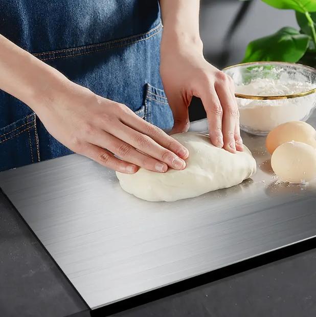 Stainless Steel Chopping Board, Non-slip Kitchen Chopping Board, Kitchen Cutting Board, Kitchen Accessories, Household Kitchen Gadgets #Summervibes Stainless Steel Chopping Board, Non-slip Kitchen Chopping Board, Kitchen Cutting Board, Kitchen Accessories, Household Kitchen Gadgets #Summervibes