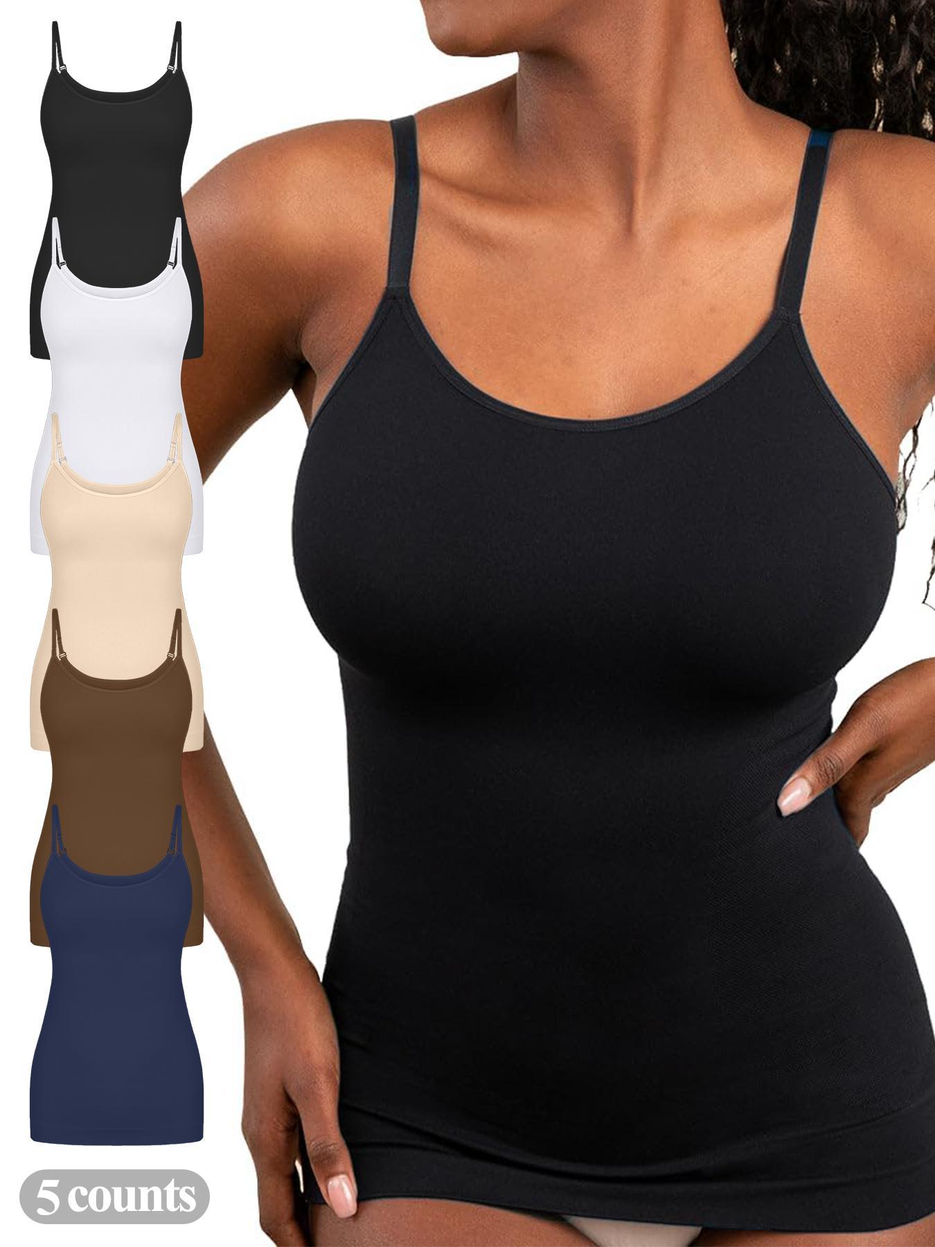 Women's Tummy Control Shapewear Tank Top, Scoop Neck Seamless Compression Camisole for Body Sculpting & Support