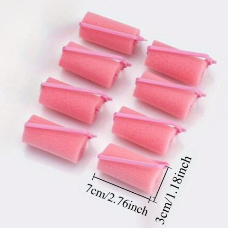 Soft Foam Hair Rollers Pack of 8, Easy Home Styling, No Heat Short & Long Hair Sleep Curlers, Small Sponge Curls, Overnight Use, All Hair Types