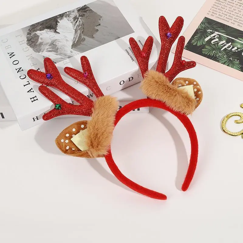 Christmas Day Headbands Reindeer Horn Headbands Christmas Party Decorations Childrens Headwear