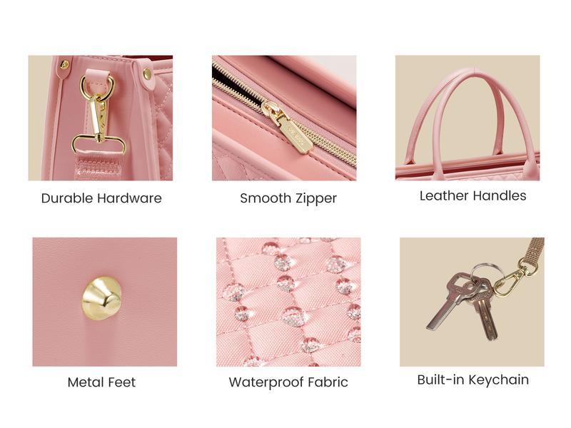 LOVEVOOK Laptop Tote Bags for Women,15.6-17.3 inch Laptop Work Bags with Clutch Purse,Shoulder Bag with Adjustable Straps & 2 Cup Holders, Womens Briefcase for Travel, Teacher, Doctor, Nurse and Chic Woman,TikTokShopStockUp