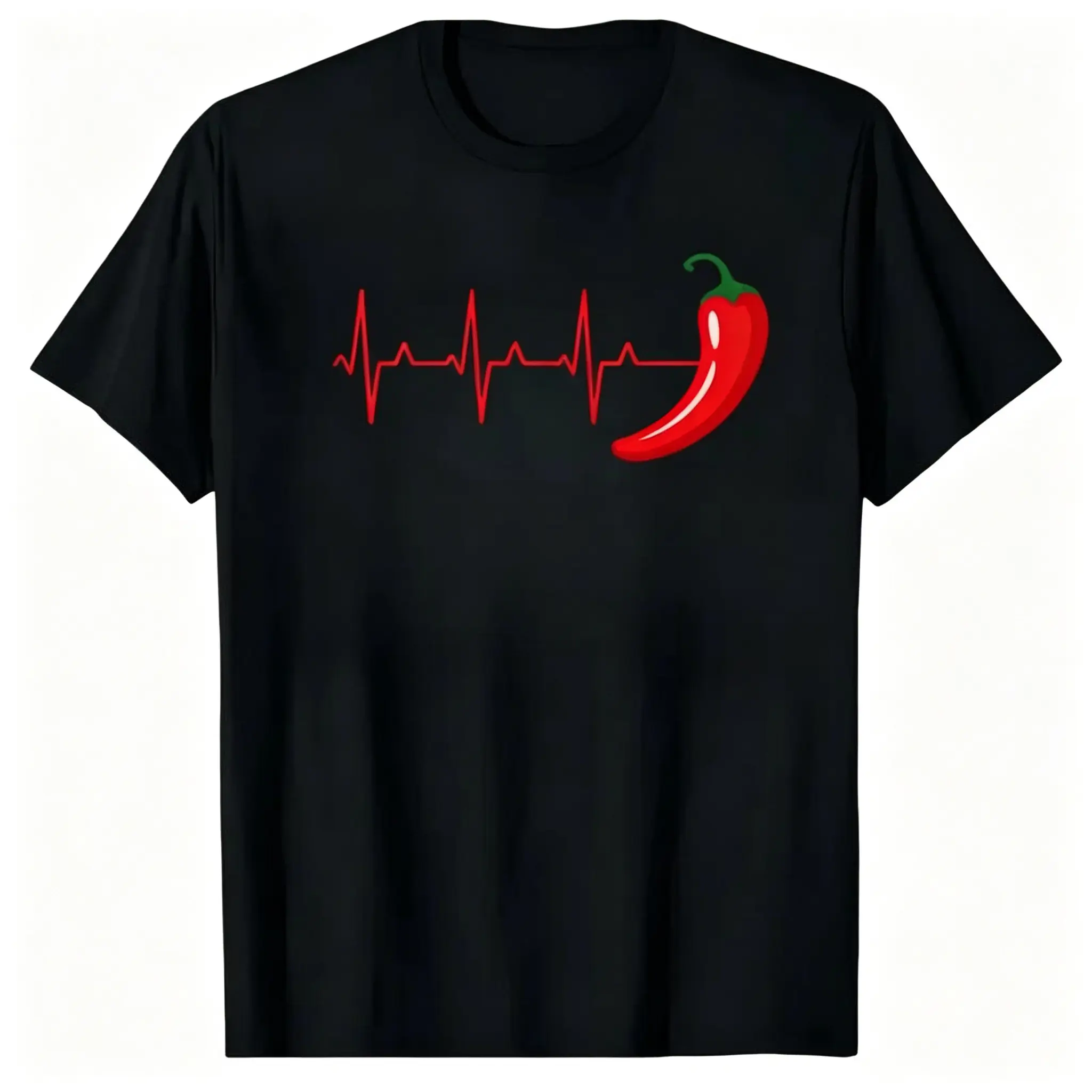 Hot Sauce Lover Spicy Chili Graphic Mens T Shirt Standard Fit Foodie Gag Gift Comfortable Pure Cotton Casual Crewneck Everyday Streetwear Apparel