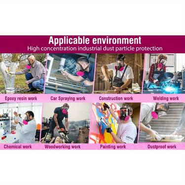 Respirator Mask, Reusable Face Respirators with Filters, Gas Masks Against Dust, Formaldehyde, Polishing, Staining, Sanding ,Paint,Dust,Chemicals and Other Work Protection6800+2091