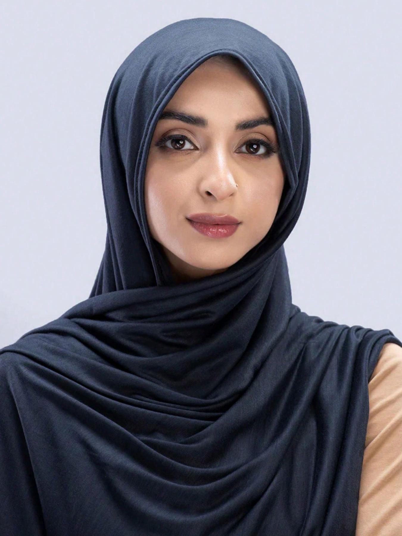 Women Breathable Stretchy Jersey Shawl Wrap, Soft Lightweight Headscarf Scarf, Versatile Fashion Accessory for Daily Wear & Stylish Turban Hijab