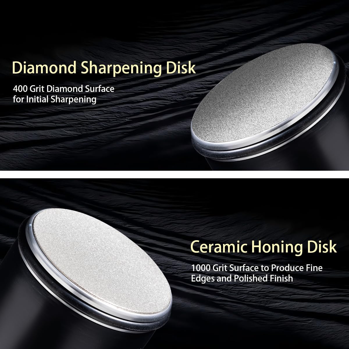 Professional Knife Sharpener Kit – Ceramic & Diamond Steel Knife Sharpener, Rolling Knife Sharpening Tool – 15° & 20° Magnetic Knife Sharpener, Kitchen Knife Sharpener, Knife Making Kit,