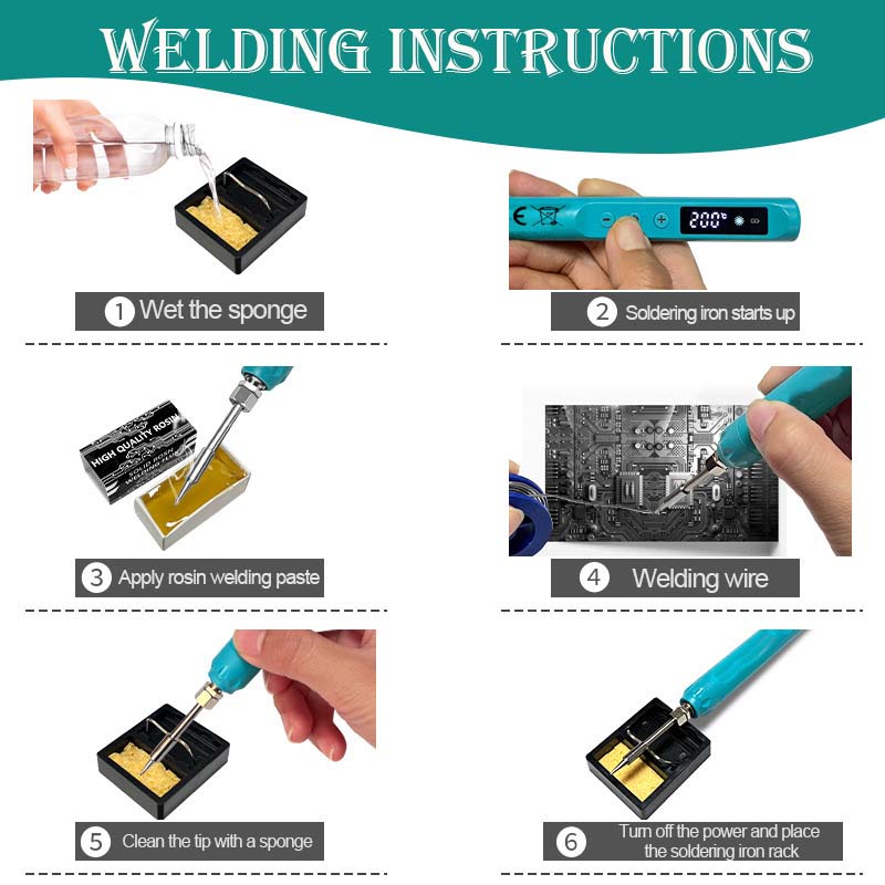USB Portable Wireless Soldering Iron, LCD Digital Temperature Control, 800mah Battery, Includes Soldering Iron, Flux, Tweezers, Ideal for Home Electronics Repair USB Portable Wireless Soldering Iron, LCD Digital Temperature Control, 800mah Battery, Includes Soldering Iron, Flux, Tweezers, Ideal for Home Electronics Repair