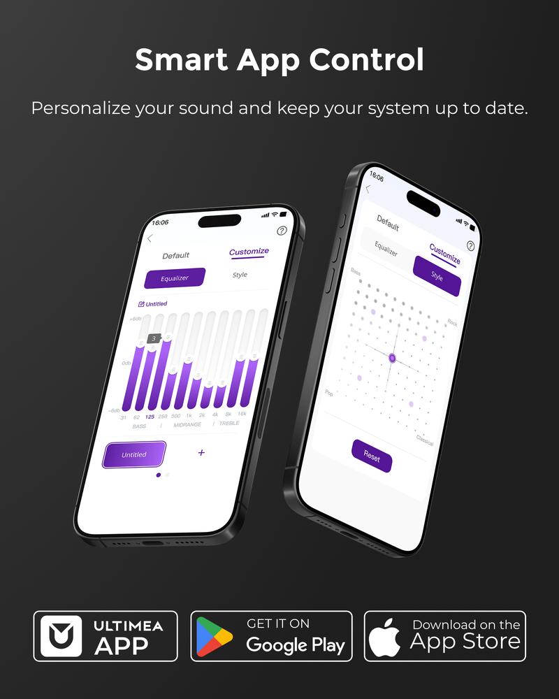 Limited Sale-ULTIMEA Skywave X70 7.1.4ch Professional Wireless Surround Sound System for TV, Dolby Atmos, Home Theater, 980W Sound Bar with 10" Wireless Subwoofer, Powerful Bass, 20Hz Low Frequency, 4K HDR Pass-Through, Bluetooth and APP Control Audio