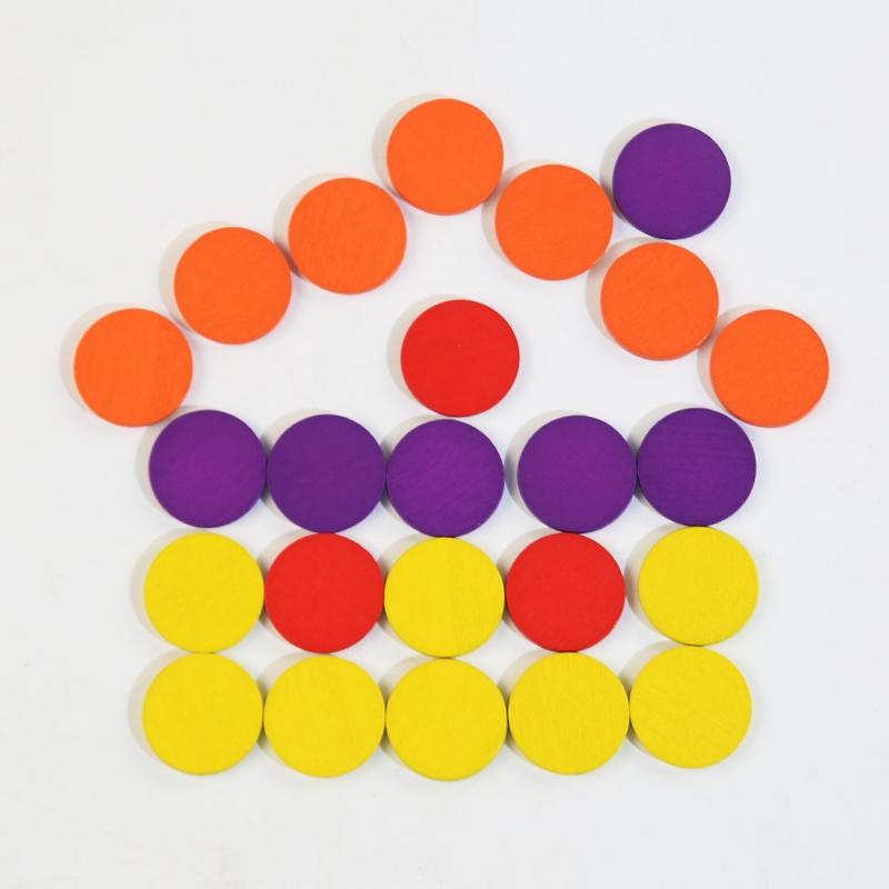 Color Sorting Cups and Memory Discs Game, Shape Sorter, Color Recognition Matching Logic Thinking Training, Fine Motor Skills, Hand Eye Coordination