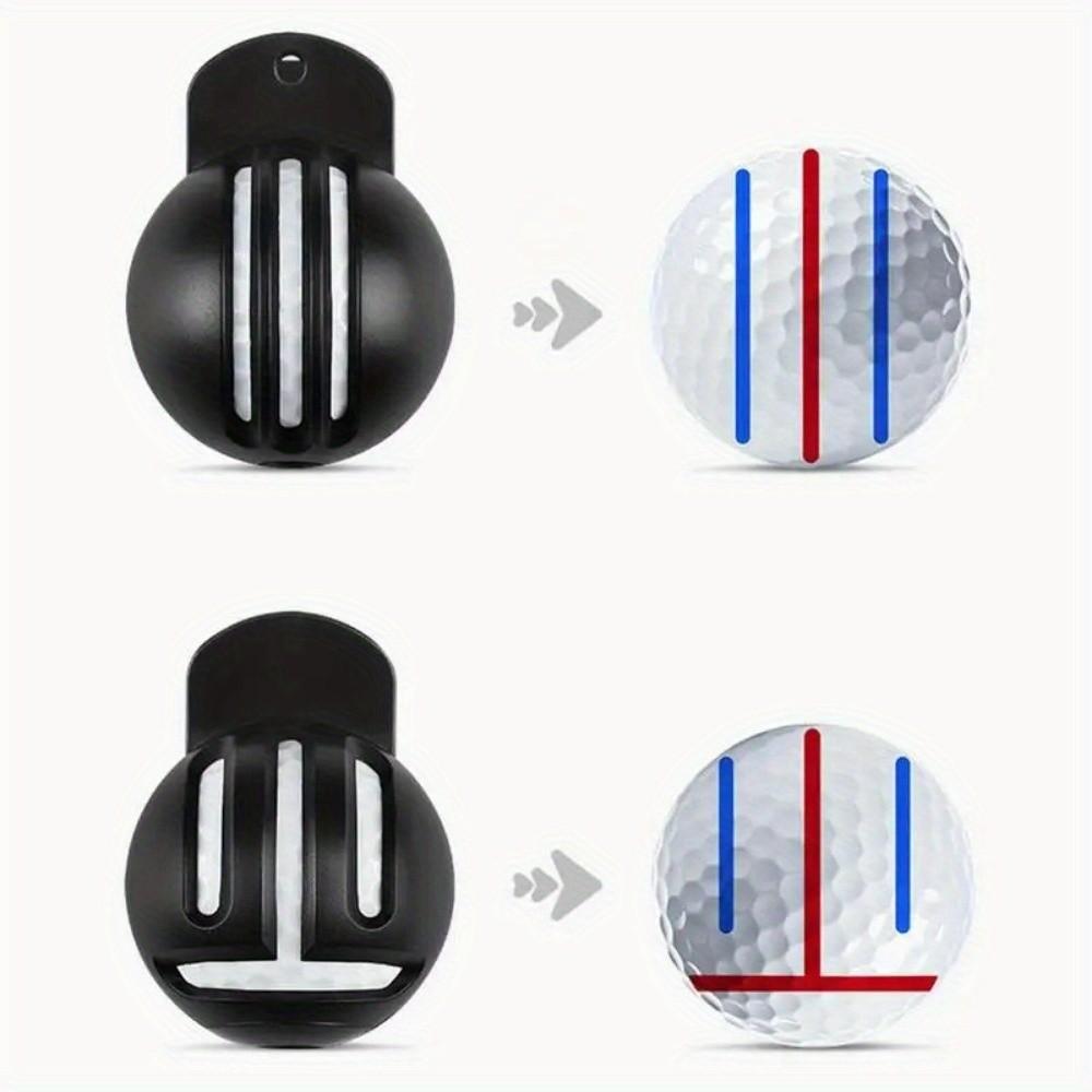 Golf Ball Marker, Alignment Tool, Three-Line and T-Shape Template, Putter Aid, Men's Golf Accessories, Gift for Golf Enthusiasts, Training Equipment