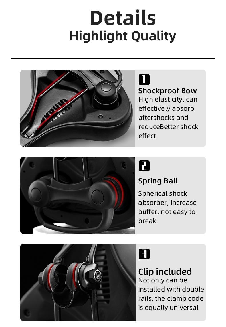 ROCKBROS Bike Seat Comfort Bike Saddle Mountain Bicycle Accessories for Men Women Soft Wide Bike Seat Cushion Dual Shock Absorbing with Reflective Strip ROCKBROS Bike Seat Comfort Bike Saddle Mountain Bicycle Accessories for Men Women Soft Wide Bike Seat Cushion Dual Shock Absorbing with Reflective Strip