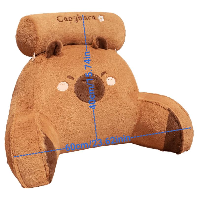 Kawaii Soft Lumbar Pillow with Washable Cover, Comfortable Bed Rest Design for Relaxing & Gaming, Ideal for Home Use