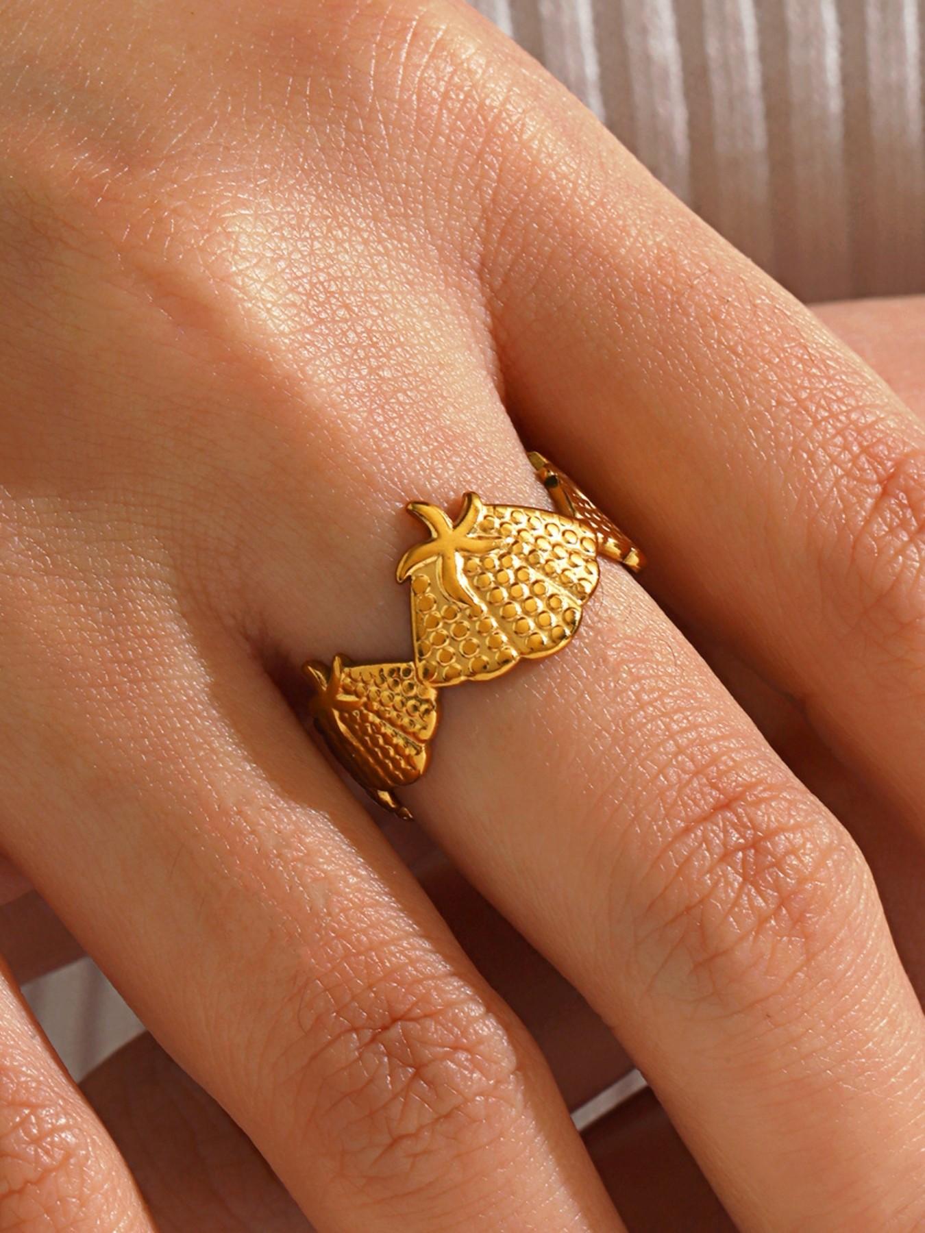 Tropical Starfish Shell Open Ring, Silver Color &, Waterproof Stainless Steel, Adjustable Size, Bohemian Beach Jewelry