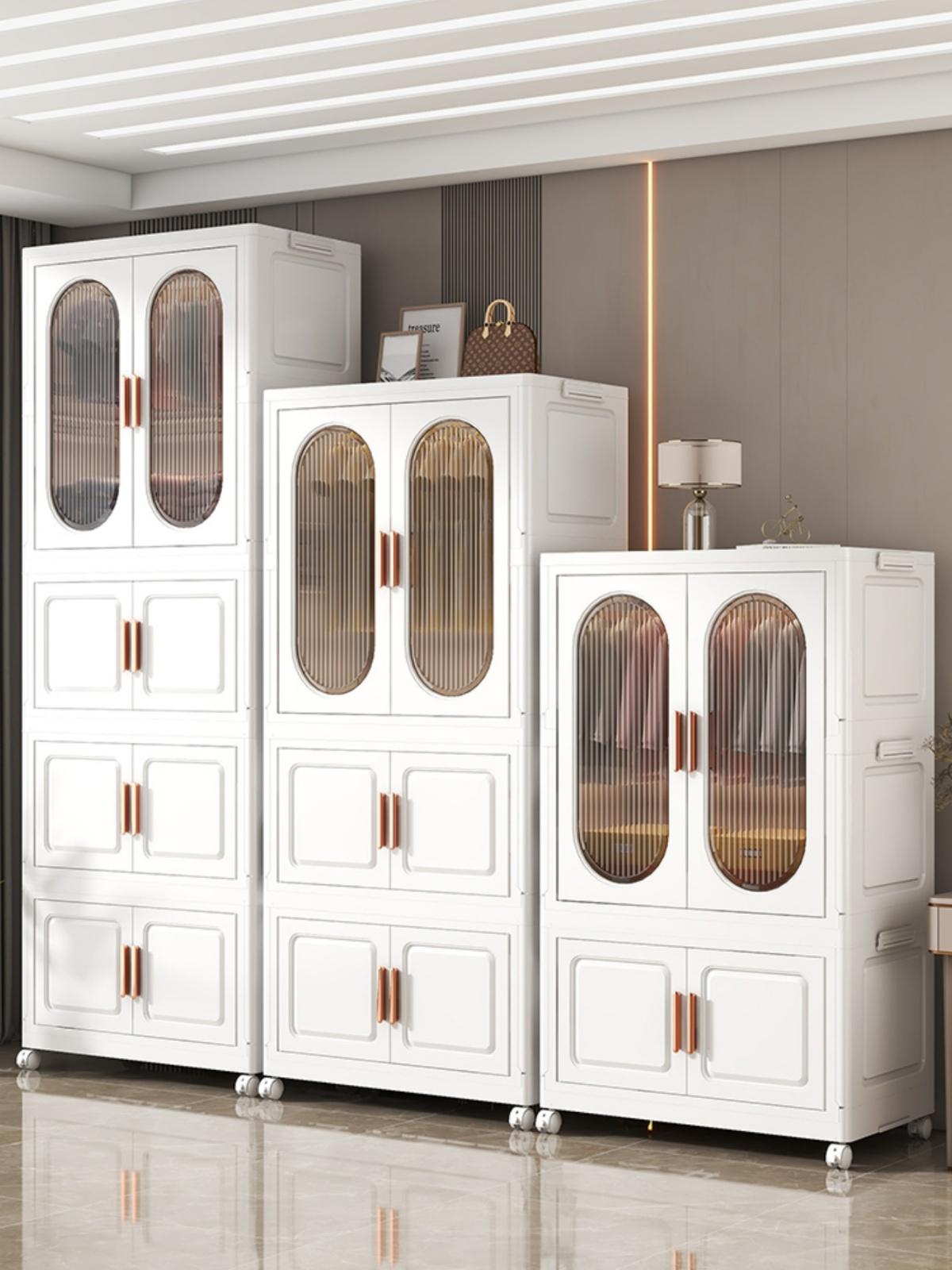 Collapsible Storage Closet - Multi-Functional Portable Wardrobe with Hanging Rod, Large Capacity Clothes Organizer for Dorm & Rental Apartments, Quick Setup Mobile Closet System, cabinet hanger