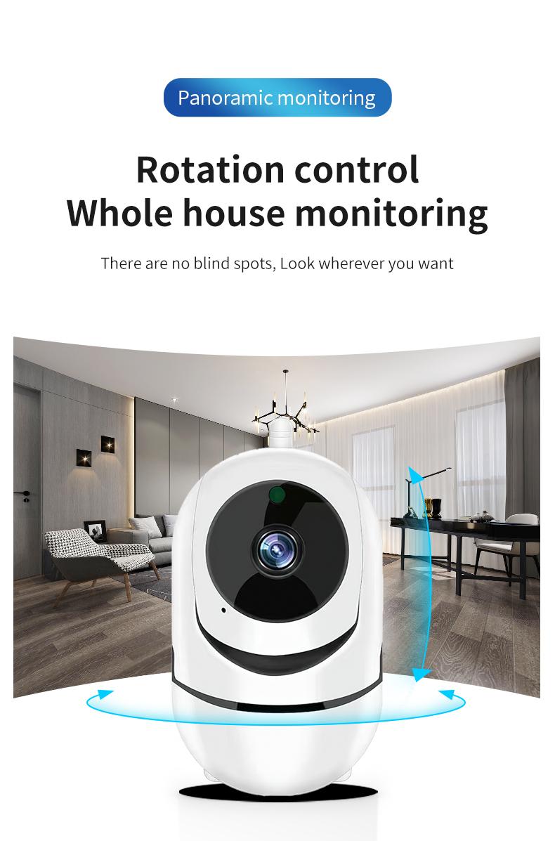 Smart HD Camera with Motion Detection & Two-Way Audio, High-Definition Quality, Remote View Adjustment, Home Security Surveillance System, Home Monitoring Camera
