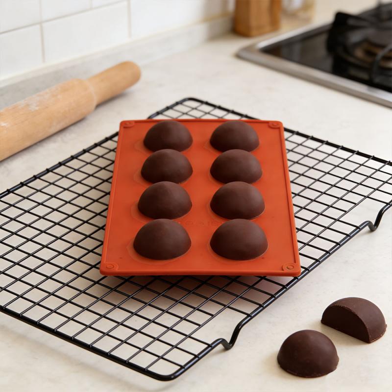 1pc Mousse & Panna Cotta Mold - Half Sphere Silicone Design