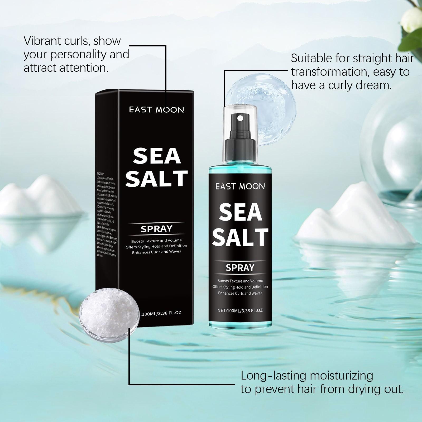 Sea Salt Curl Spray, Styling Gel for Curly Hair, Lightweight Hold, Refreshing Formula, Easy-To-Use Hair Mist, Perfect for Lazy Days