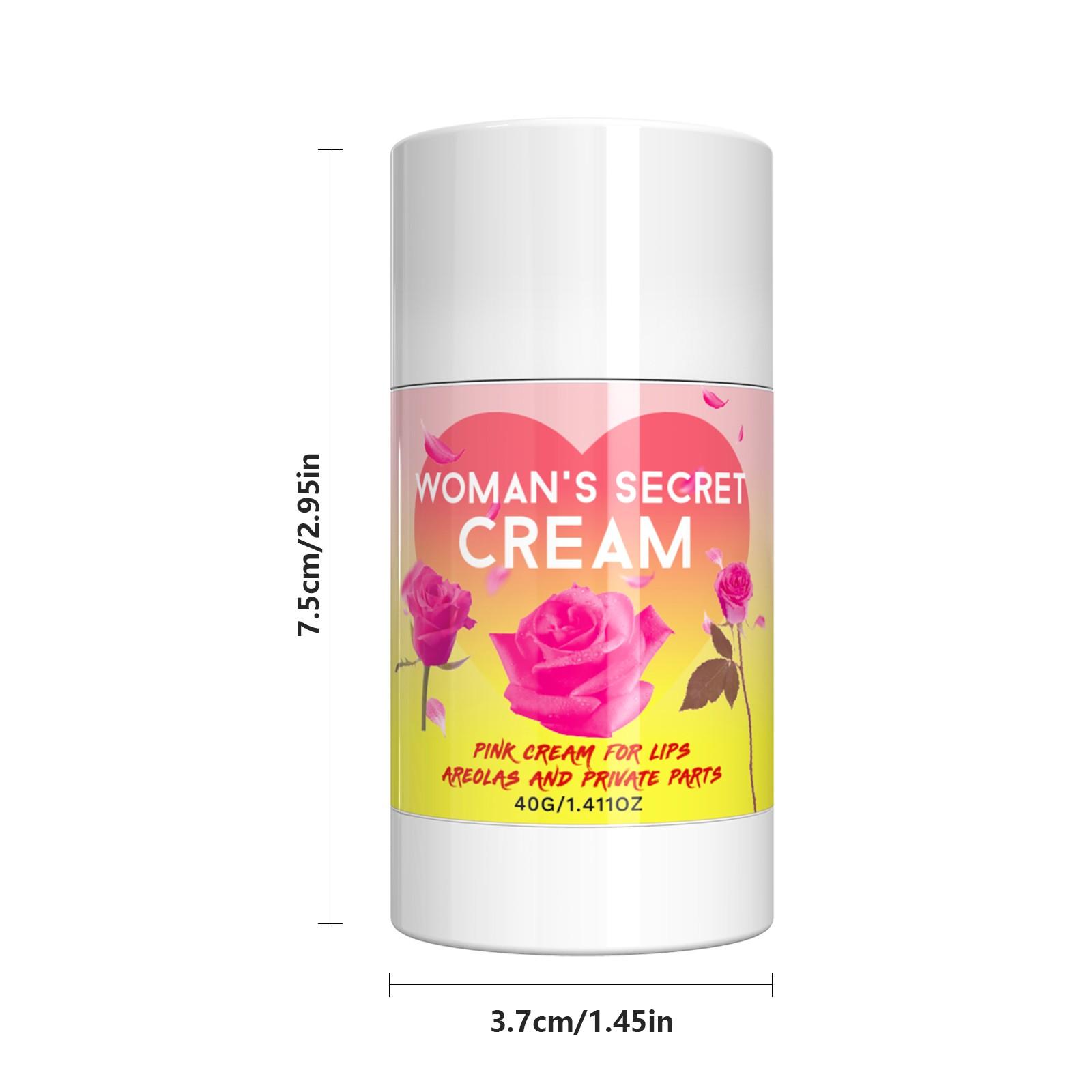 Women's Secret Cream, Radiance Cream, Moisturizer With Vitamin E & Rose Extract, Brightening & Translucent Skin, Improves Rough Skin Texture, Odor Control Formula, Moisturizing, Hydrating, Fresh Scent For All Skin Types, Christmas Gift For Women-40G