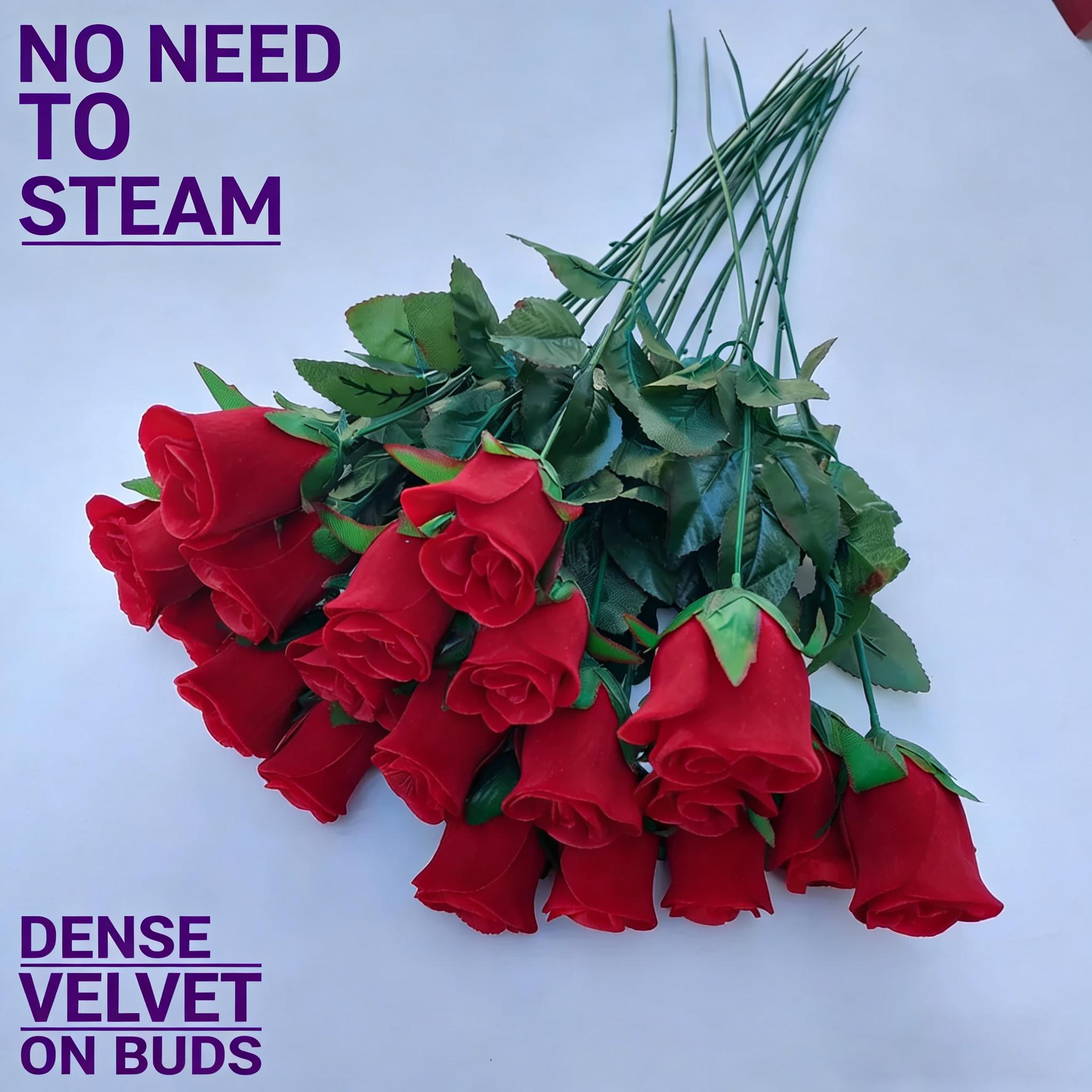 10pcs Artificial Rose Flowers, Deep Fake Roses, DIY Wedding Bouquet Centerpiece Decor, Home Decoration, Valentine's Day Gift