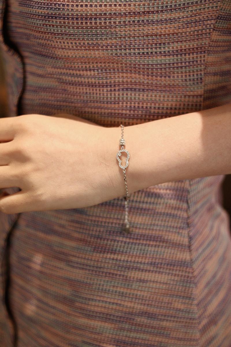 【#365】Lucky Hulu Necklace & Bracelet Full Synthetic Moissanite Jewelry in 925 Sterling Silver Birthday Christmas Gift for Women