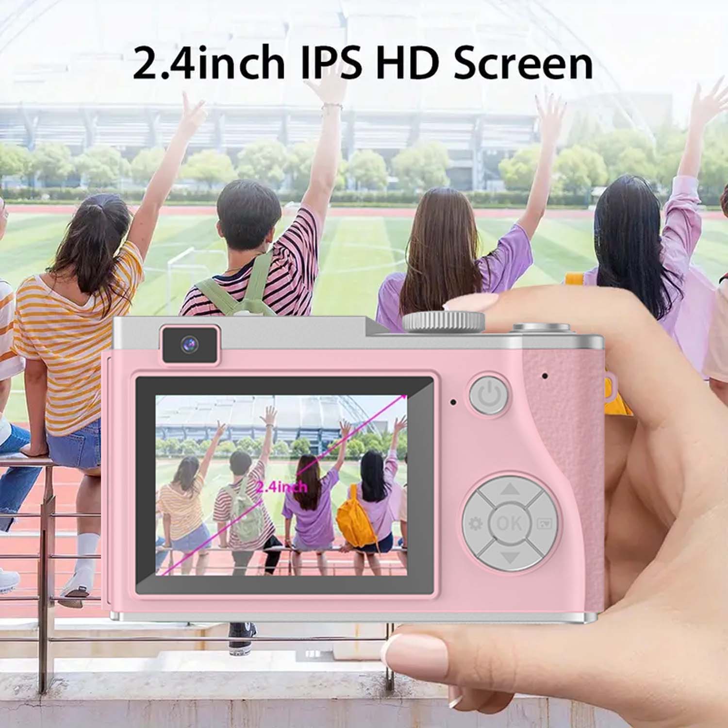Kids' 2.4 Inch Autofocus Selfie Camera, Digital Portable Camera, Fun Photography Toy for Ages 3-12, Captures Outdoor Adventures & Memories, Ideal Gift for Children