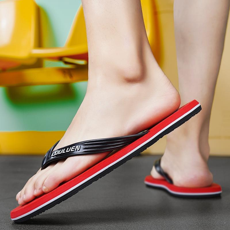 Men's Flip-Flops with Unique Texture, Comfortable Beach Sandals, Lightweight Water Shoes, Soft Non-Slip House Slippers for Summer