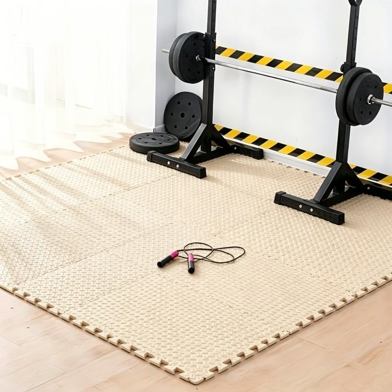 12-Piece Interlocking Floor Mats - Thick Foam Tiles, Non-Slip Gym and Yoga Mat Set for Home Gyms, Garages, Studios, Pet Areas and Sports Flooring (DM382C)