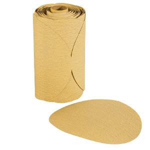 Gold PSA Sandpaper 6 Inch 100 PCS Sanding Discs 220 Grit Self Adhesive Stickyback Sandpaper Roll Aluminum Oxide Adhesive Backed Sandpaper for Wood, Metal, and Car Paint