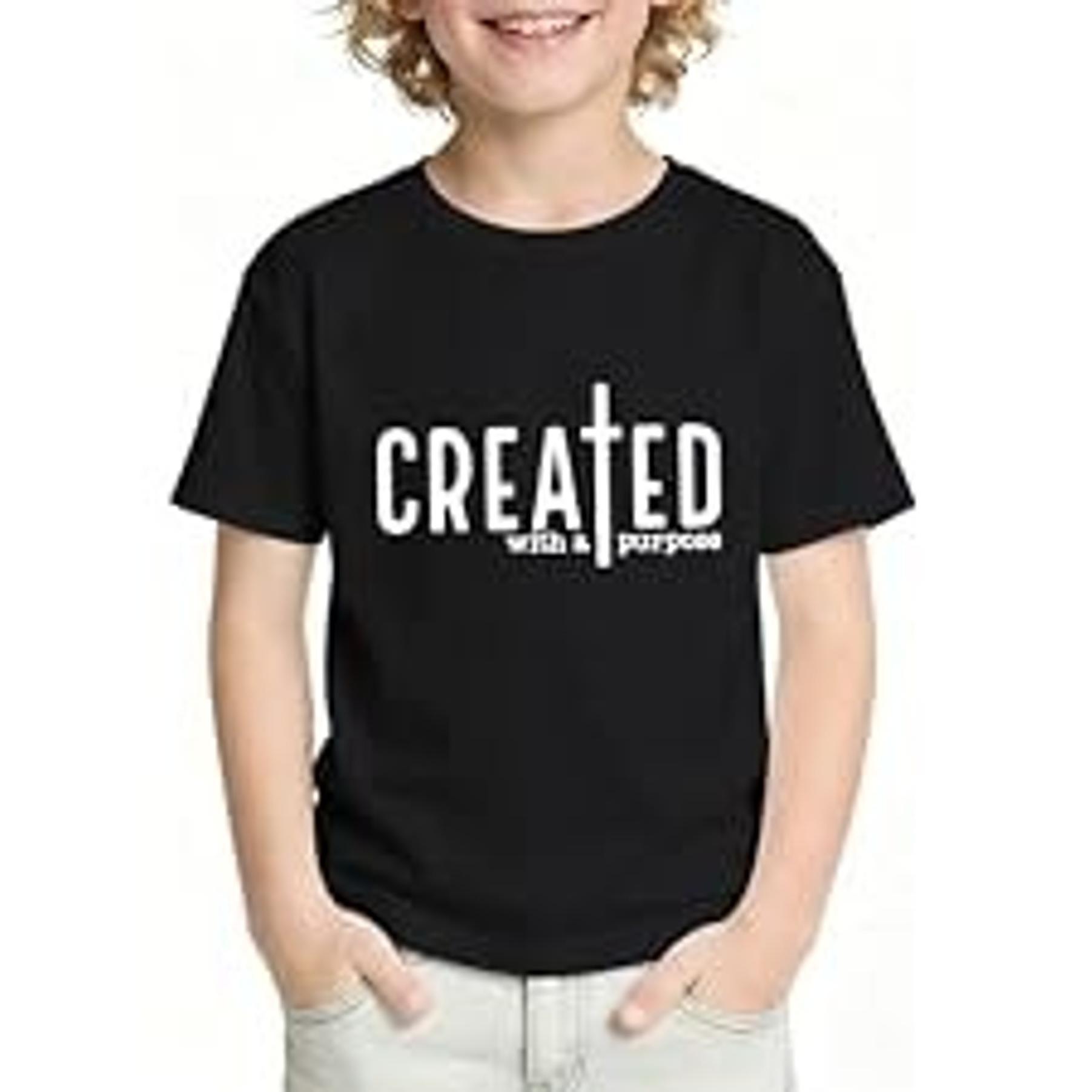 Boys Faith Over Fear Christian Jesus Graphic Tee - Bible Verse Religious Acid Wash T-Shirt for KidsGift