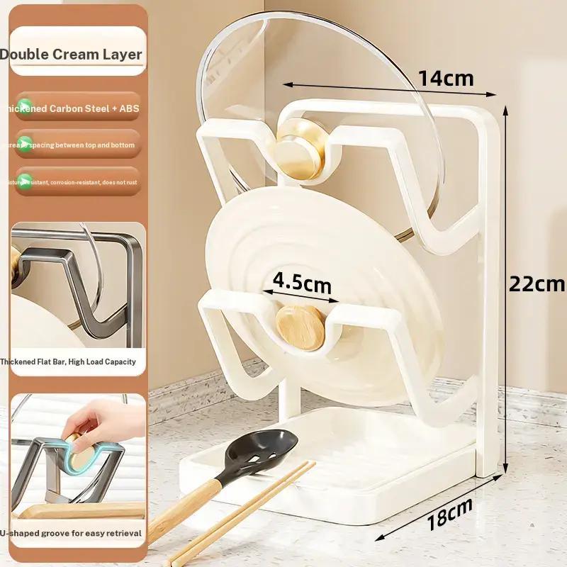 Multifunctional Kitchen Storage Rack, New Pot Lid Rack, Countertop Spatula Holder, Vertical Cutting Board Organizer, Chopping Board Organizer