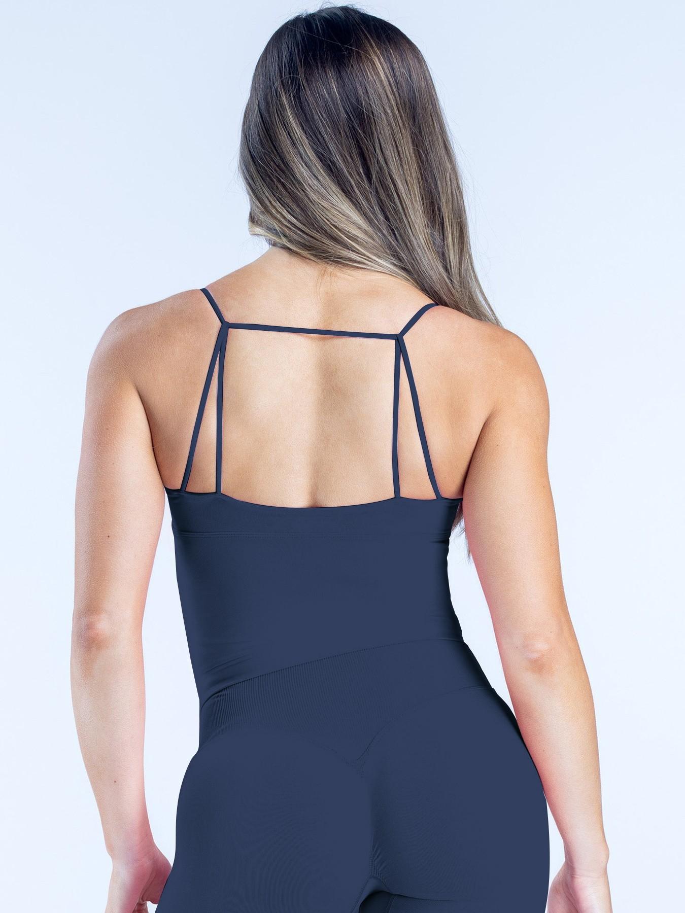 Workout Sets, Workout Sportswear for Women 2 Pieces, Fitness Set Deep V Women's Tank Top+Seamless Scrunch Shorts, Longline Backless Scoop Neck Crop Top+Gym Booty Shorts for Women