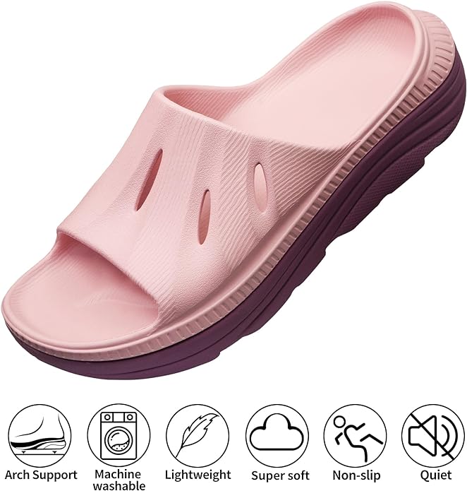 Womens Recovery Sandals Mens Comfortable Athletic Slides Thick Cushion Lightweight Plantar Fasciitis Sport Sliders of Indoor Outdoor,Arch Support Orthotic Open Toe Outdoorfun Womens Recovery Sandals Mens Comfortable Athletic Slides Thick Cushion Lightweight Plantar Fasciitis Sport Sliders of Indoor Outdoor,Arch Support Orthotic Open Toe Outdoorfun