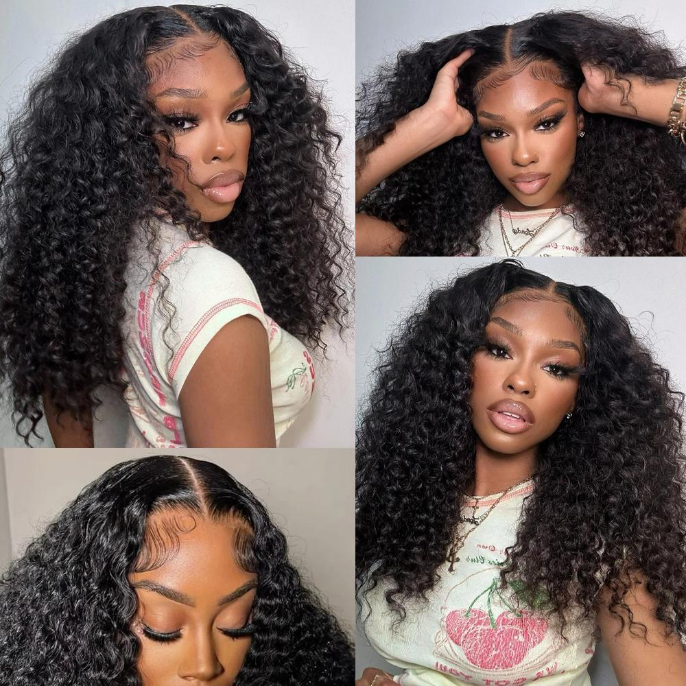 Burmese Curly Lace Closure 5x5 4x4 HD Transparent Lace 100% Virgin Human Hair Burmese Curly with Spiral Ends Lace Closure Free Part 15A Virgin Human Hair Extensions 180% Density Closure Pre Plucked Natural Black Color