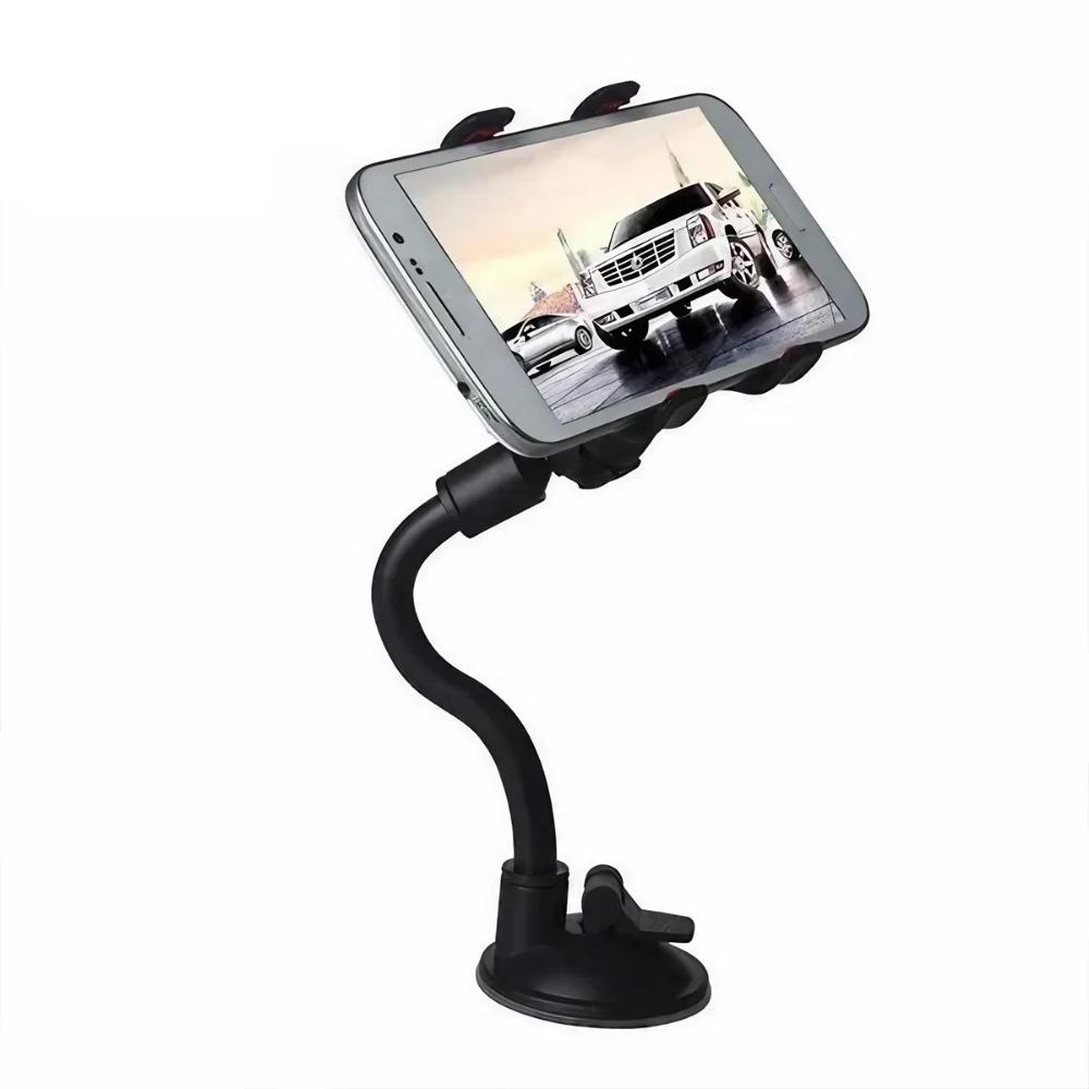 Universal Car Phone Mount for Truck & SUV - Multi-Joint Long Arm Suction Cup Holder with Gravity Auto-Lock, Anti-Shake Vibration Damping for All Smartphones, Secure Driving Navigation
