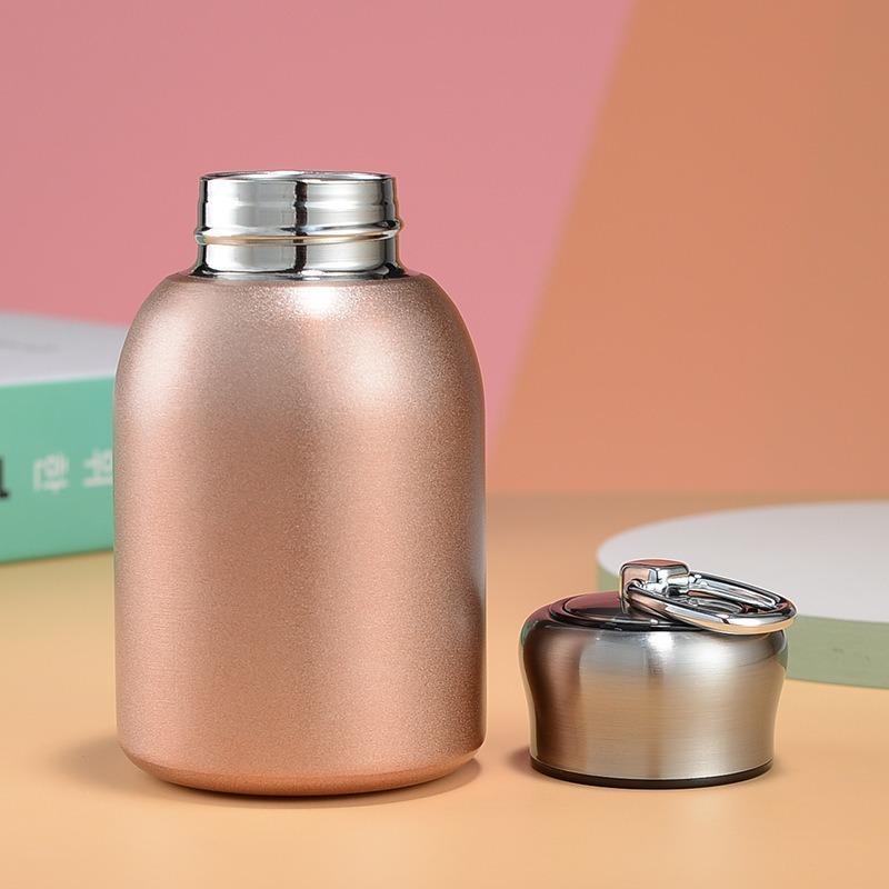 Portable Dual-Layer Vacuum Insulated Cup, Stainless Steel Water Bottle, Mini Design, Easy to Carry and Use, Perfect for On-The-Go