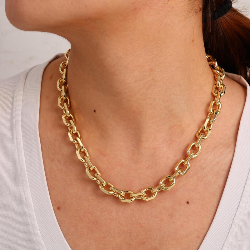 Tewiky Paperclip Dainty Necklace for Women Statement Trendy Thick Chain Link Necklace Waterproof Simple Jewelry Gifts For Blackfriday Christmas Tewiky Paperclip Dainty Necklace for Women Statement Trendy Thick Chain Link Necklace Waterproof Simple Jewelry Gifts For Blackfriday Christmas