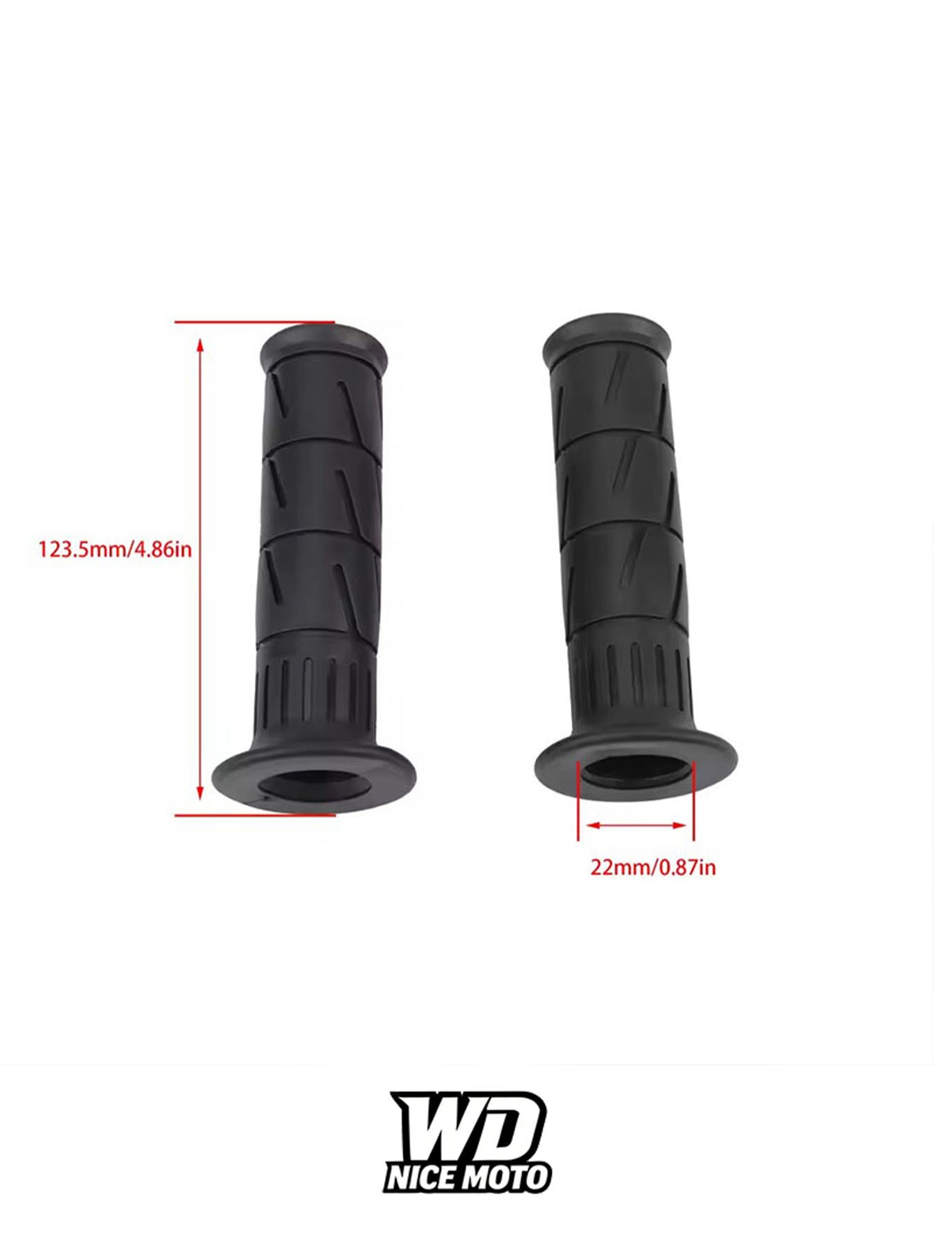 WD Nice Moto 22 24mm Mx Gel Rubber Handlebar Grip, for Cr Crf XR Yz Wr Ttr Kx Klx Rmz Rmx Rm Tc Te Fc Fe, Atv Enduro Motocross Dirt Pit Bike