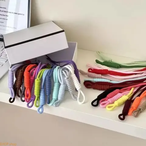 Colorful Caterpillar Paracord DIY Macrame Wrist Strap, Trendy Ins Hand Braided Roman Knot Lanyard, Custom Bag Charm Accessory for Handbags, Keys and Daily Decor,sohochic