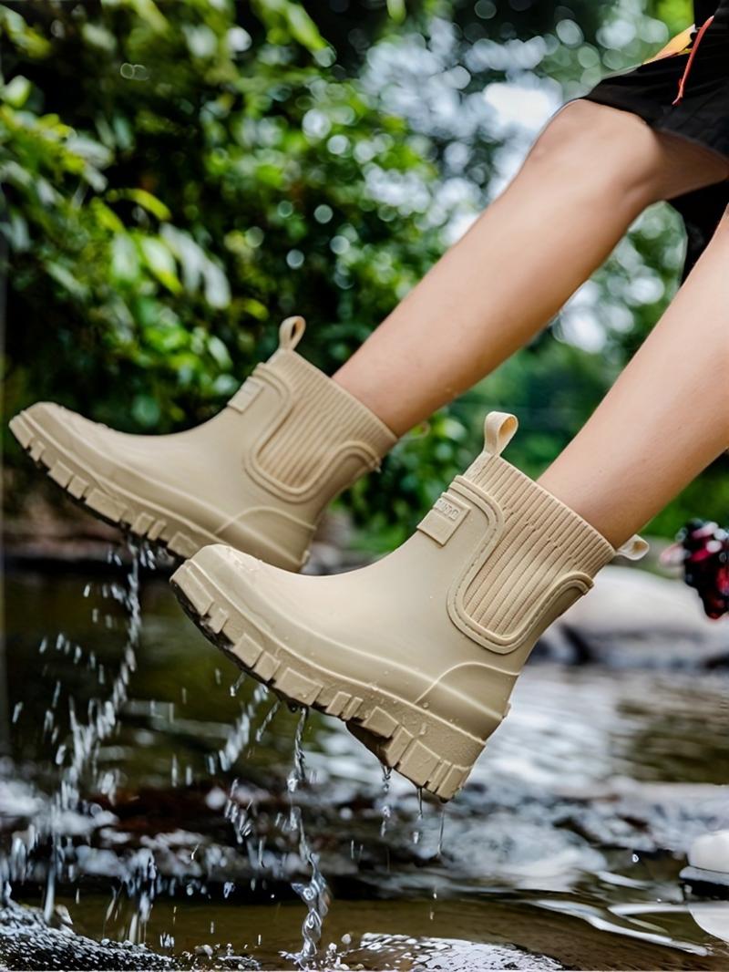 All-Weather High-Quality Rain Shoes, Rain Boots, PVC Sole and Upper, Comfortable Insole Ankle Support, Suitable for Rainy Days, Commuting, Hiking, Fishing