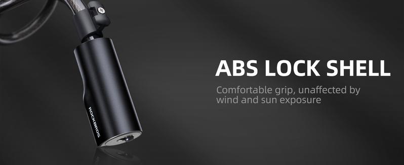 ROCKBROS Bike Lock Cable 4 Feet Bicycle Cable Lock with Mounting Bracket 2 Secure Keys 1/2 Inch Diameter