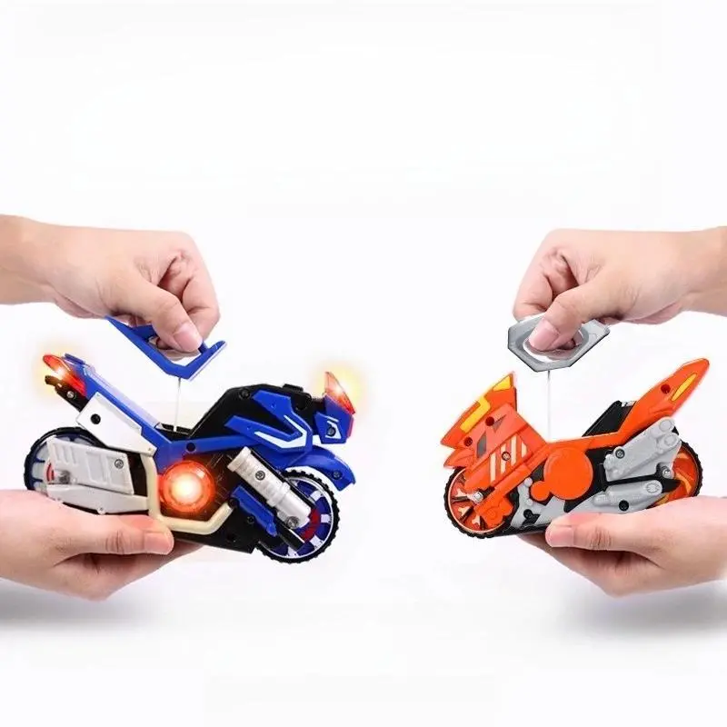 Glowing Motorcycle Eject Spinning Top Tip Fidget Gyro EDC Stress Relief Toy Rotating Relieve Anxiety Antistresse For Children
