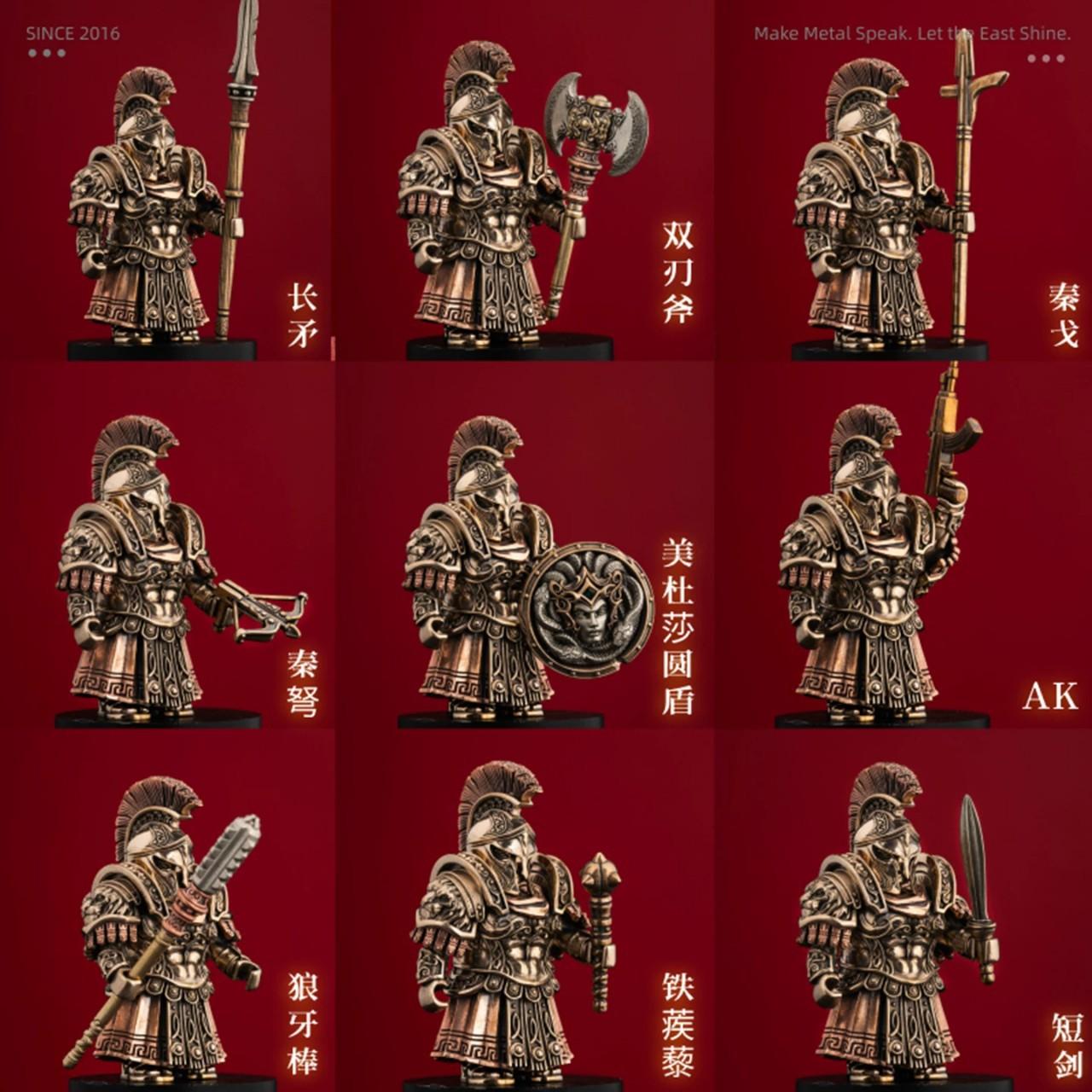 2026 new Ancient Greek Mythology Spartan Warrior MOC Building Blocks Magnetic Detachable Delicate Metal Figurine Ornament Bricks Toys