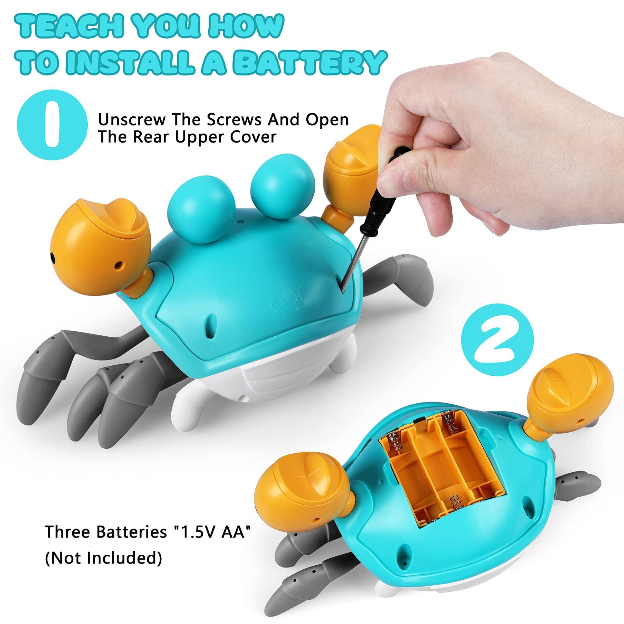 Electric Crawling Crab Design Toy, Automatic Avoidance Walking Sensory Toy with Music & Light, Interactive Musical Toy, Fidget Toys, Birthday Gifts Electric Crawling Crab Design Toy, Automatic Avoidance Walking Sensory Toy with Music & Light, Interactive Musical Toy, Fidget Toys, Birthday Gifts