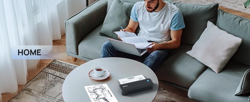 Portable Printers Wireless, D820 Thermal Inkless Printer Support Sizes from 8.5" x 11" to 2" Width, AI Printer, Suitable for Smartphone & PC, Bluetooth Printers for Travel, Home Use Fathersdaygift Portable Printers Wireless, D820 Thermal Inkless Printer Support Sizes from 8.5" x 11" to 2" Width, AI Printer, Suitable for Smartphone & PC, Bluetooth Printers for Travel, Home Use Fathersdaygift