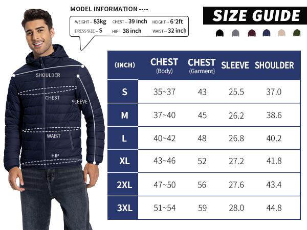 Pioneer Camp Mens Lightweight Packable Puffer Jacket Hooded Insulated Thermal Puffy Winter Jackets for Running Travel Pioneer Camp Mens Lightweight Packable Puffer Jacket Hooded Insulated Thermal Puffy Winter Jackets for Running Travel