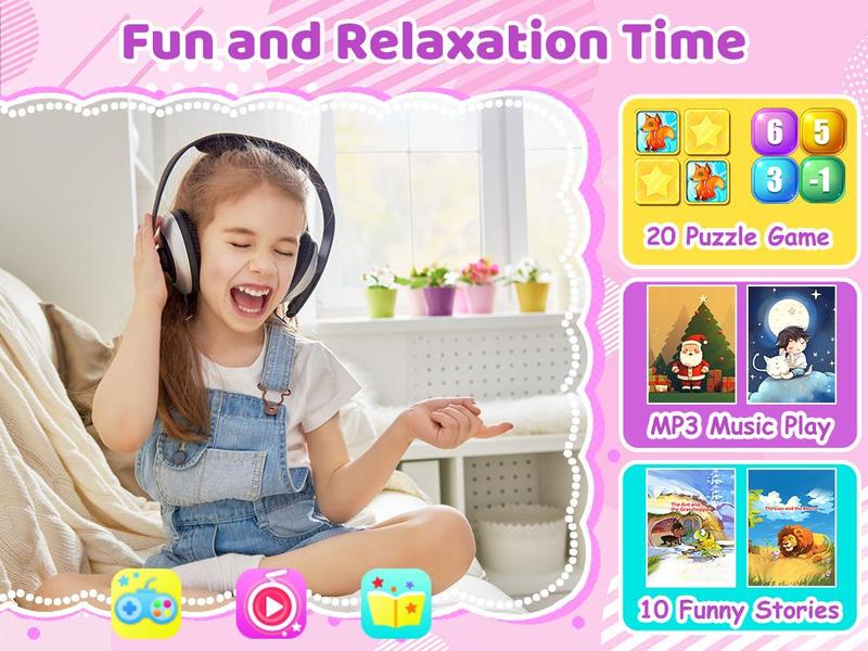 Kids Toy Smartphone, Birthday Gift Unicorn Toy, Touch Screen HD Dual Camera, Interactive phone toy, Travel Toy, Learning Educational Phone with 8GB SD Card, Birthday Gift Music Player Multifunction Digital Safe  educational toys Gaming Electronics