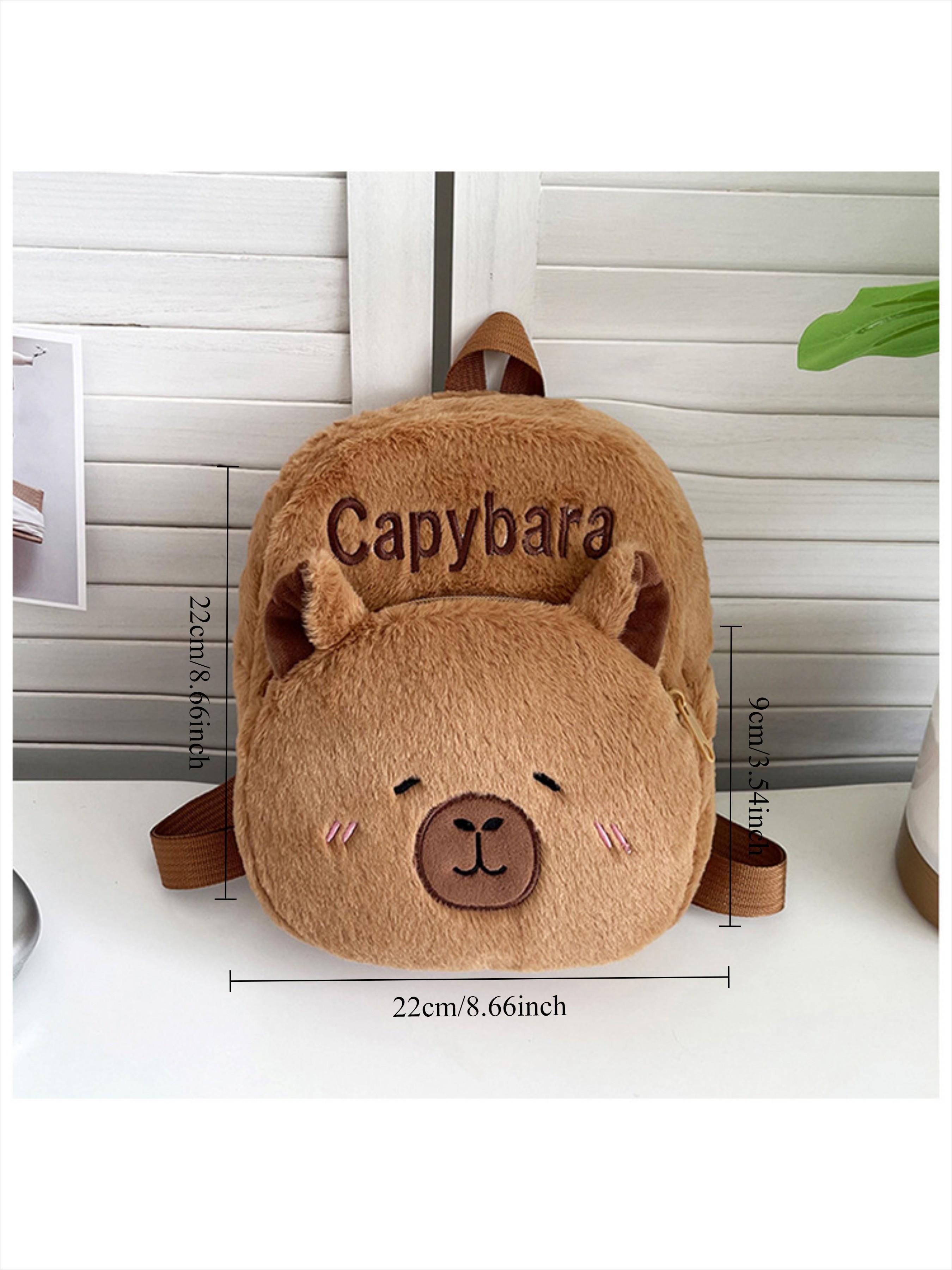 Cartoon Capybara Backpack, Plush Toy Backpack, Fun and Durable Design, Perfect Gift for Kids, Ideal for School and Playtime