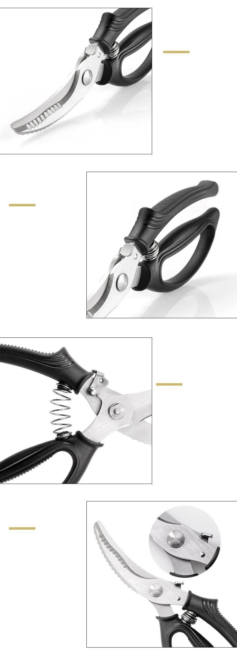 Dobeli Multifunctional 3CR14 Power Chicken Bone Scissor Household Kitchen Vegetable Dissect Fish Maw Scaler Food Cutting Tool