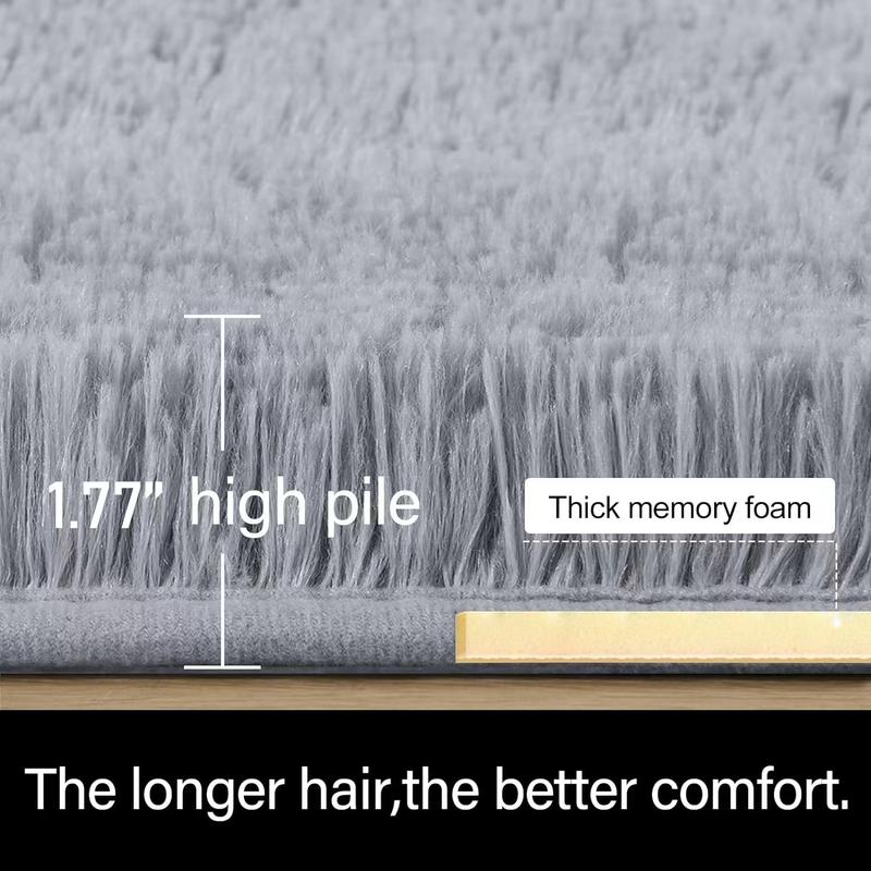 LOCHAS Ultra Soft Indoor Modern Area Rugs Fluffy Living Room Carpets for Children Bedroom Home Decor Nursery Rug Non-slip, Anti-skid,Gifts for friends