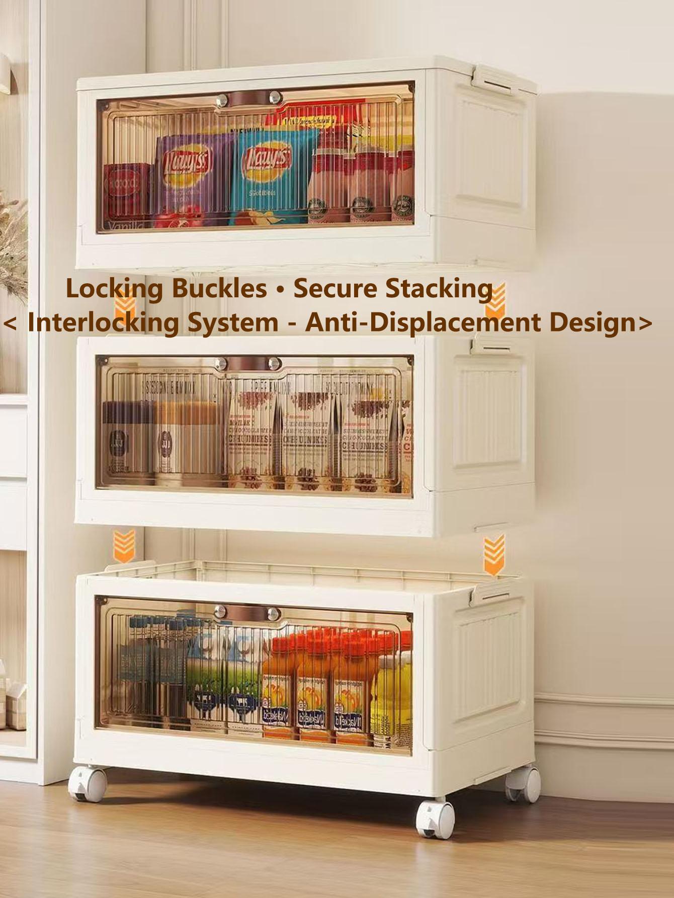 Multi-Layer, Multifunctional Storage Cabinet, Home Organizer Rack, Snack Box Holder, Easy Assembly, Space-Saving Design, Ideal for Kitchen & Living Room