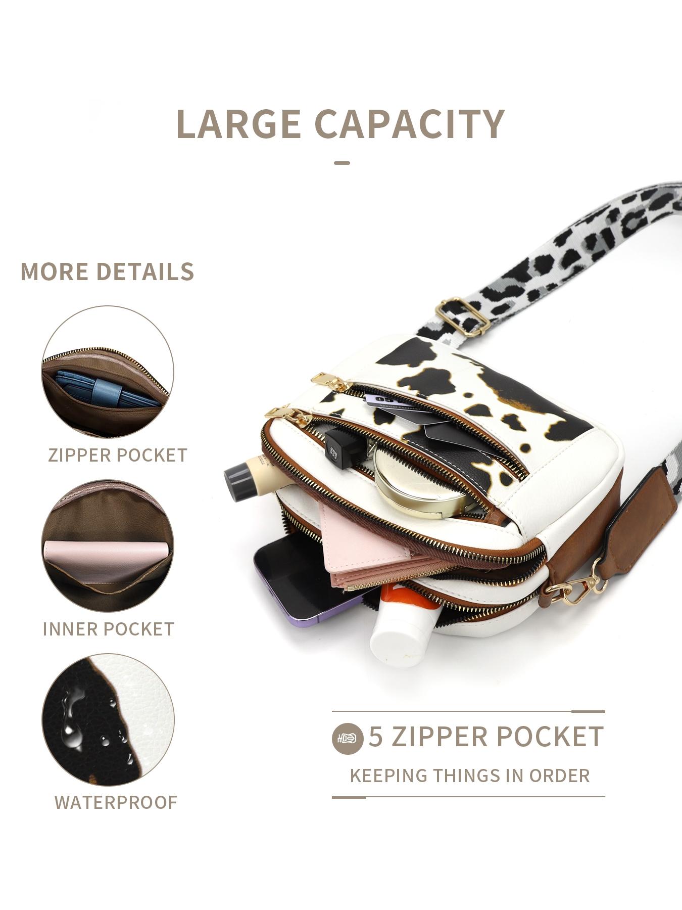 Bohemian Crossbody Purse for Women, Casual Trendy Bag, Small Crossbody Bags Trendy Vegan PU Leather with Adjustable Shoulder Strap, Women's Shoulder Bag, Handbag, Vintage Design, Lightweight & Spacious, Perfect for Daily Use